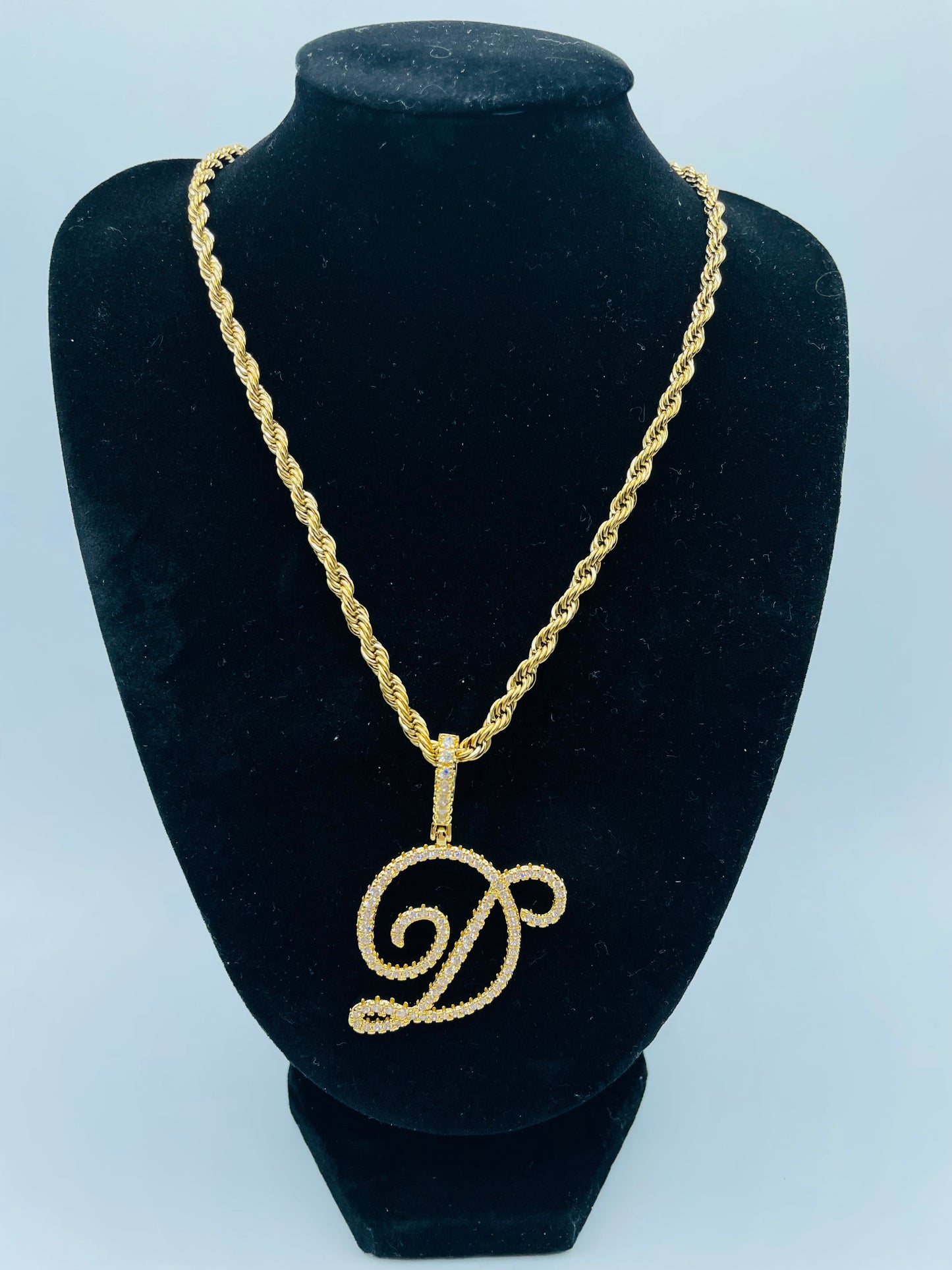 Stainless Steel Initial Necklace