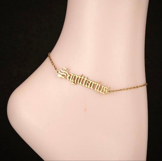 Stainless Steel Zodiac Anklet